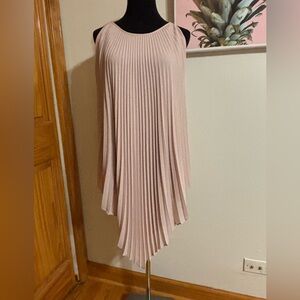 Max Studio Pink Pleated Tank Top